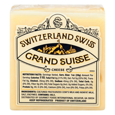 Grand Suisse Cheese Switzerland Swiss - 8 Oz
