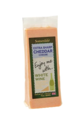 Somerdale Extra Sharp Cheddar White Wine - 7 Oz - Image 1