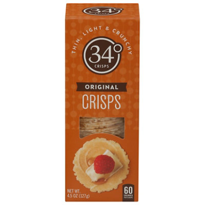 34 Degrees Crackers Natural - 4.5 Oz