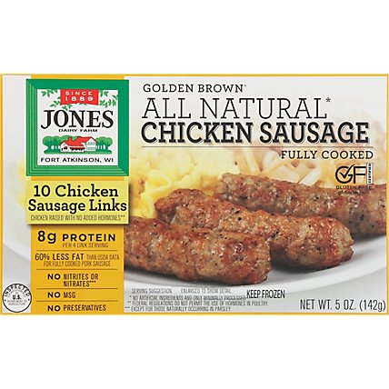 Jones Dairy Farm Sausage All Natural Golden Brown Chicken Links 10 Count - 5 Oz - Image 2