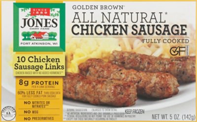 Jones Dairy Farm Sausage All Natural Golden Brown Chicken Links 10 Count - 5 Oz - Image 2