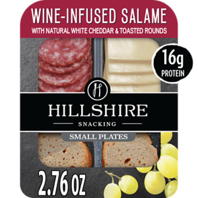 Hillshire Snacking Small Plates Wine-Infused Salame with White Cheddar Cheese - 2.76 Oz