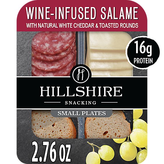 Hillshire Snacking Small Plates Wine-Infused Salame with White Cheddar Cheese - 2.76 Oz