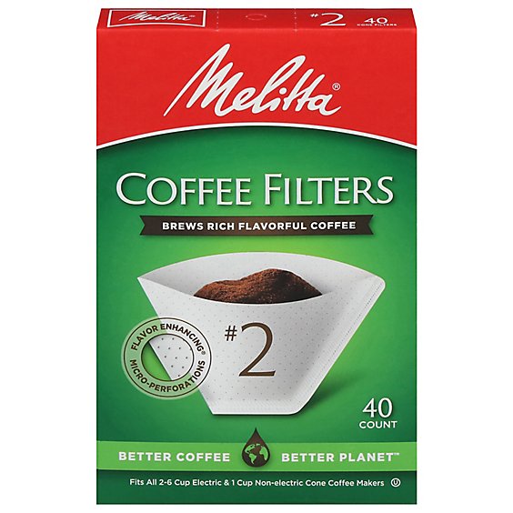 Melitta Coffee Filters Cone No. 6 - 40 Count