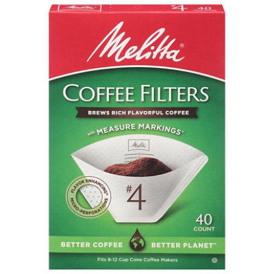 Melitta Coffee Filters Cone No. 4 With Measure Markings - 40 Count - Image 3