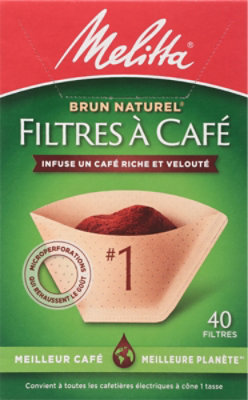 Melitta Coffee Filters Cone No. 1 Natural Brown - 40 Count - Image 4