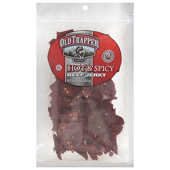 Old Trapper Beef Jerky Hot & Spicy - 10 Oz