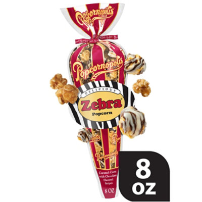 Popcornopolis Popcorn Zebra Cone - Each - Image 1