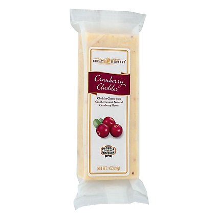 Great Midwest Cheese Cranberry Cheddar - 7 Oz - Image 1