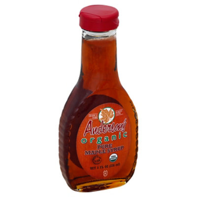 Andersons Maple Syrup Pure Organic 8 Fl Oz Shaws 9432