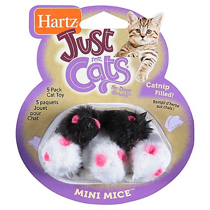 Hartz Mountain Mini Mice Cat Toy - 5 Count - Image 1