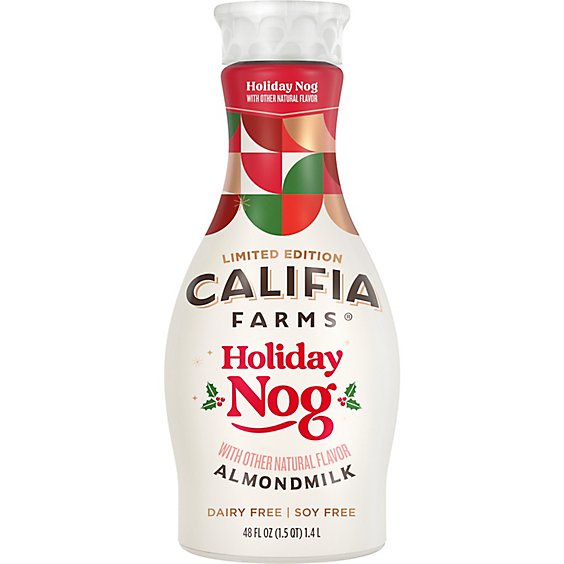 Califia Farms Holiday Nog Seasonal Almond Milk Egg Nog - 48 Fl. Oz.