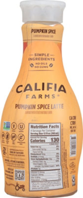 Califia Farms Pumpkin Latte Spice Cold Brew Coffee with Almond Milk - 48 Fl. Oz. - Image 4