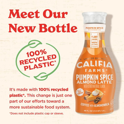 Califia Farms Pumpkin Latte Spice Cold Brew Coffee with Almond Milk - 48 Fl. Oz. - Image 5