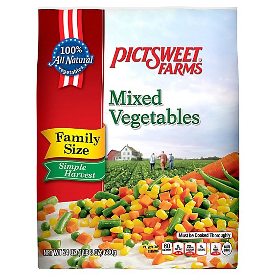 Pictsweet Farms Vegetables Mixed Simple Harvest Family Size - 24 Oz