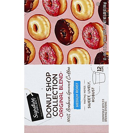 Signature SELECT Donut Shop Collection Coffee Arabica Single Serve Cups Medium Roast - 12 Count - Image 3