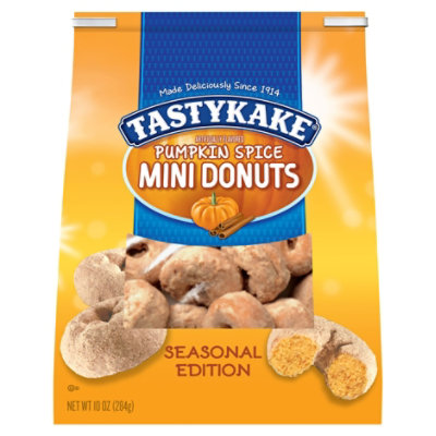 Tastykake Pumpkin Spice Mini Donuts Shareable Pumpkin and Cinnamon