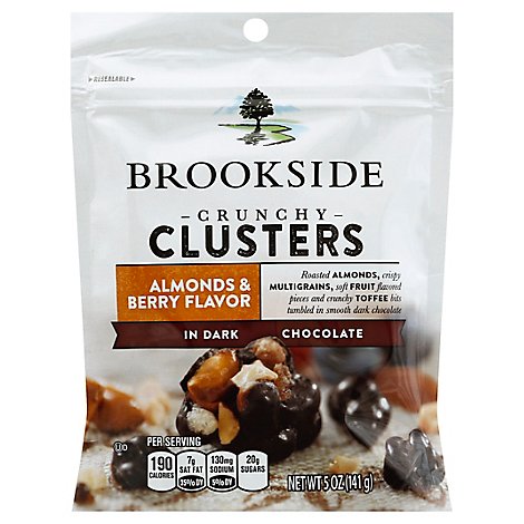 Brookside Clusters Crunchy In Dark Chocolate Almonds & Berry Pouch - 5 Oz