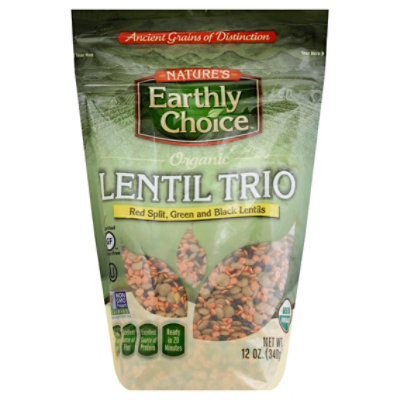 Natures Earthly Choice Lentil Trio Organic - 12 Oz - Image 1