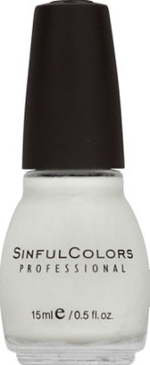 SinfulColors Professional Nail Enamel Snow Me White 101 - 0.5 Fl. Oz. - Image 1