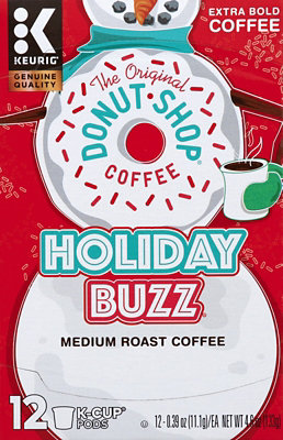 The Original Donut Shop Holiday Buzz Medium Roast Coffee K Cup Pods - 12 Count - Image 1