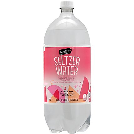 Signature SELECT Seltzer Water Grapefruit - 2 Liter - Image 2