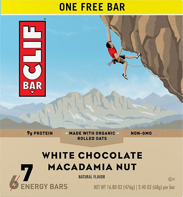 CLIF Energy Bar White Chocolate Macadamia Nut - 7-2.4 Oz