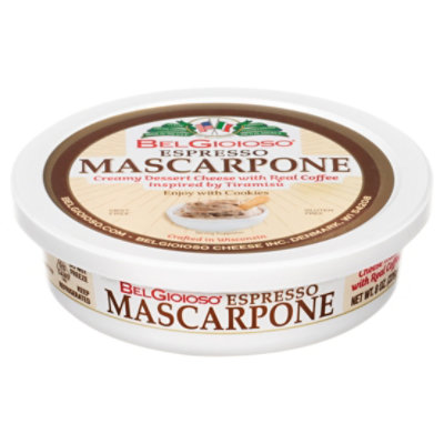 BelGioioso Fresh Mascarpone Cheese With Real Coffee - 8 Oz