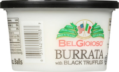 BelGioioso Fresh Mozzarella Cheese Burrata Black Truffle Balls - 8 Oz - Image 7