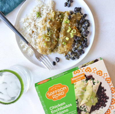 Saffron Road Chicken Enchiladas Poblano Gluten Free Mexican Frozen Meal - 10 Oz - Image 5