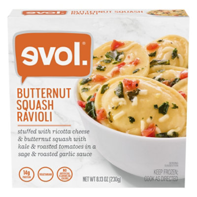 Evol Frozen Meal Butternut Squash & Sage Ravioli - 8.13 Oz