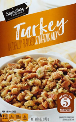 Signature SELECT Turkey Flavored Stuffing Mix Box - 6 Oz
