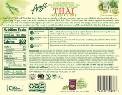 Amy's Thai Green Curry - 10 Oz - Image 6