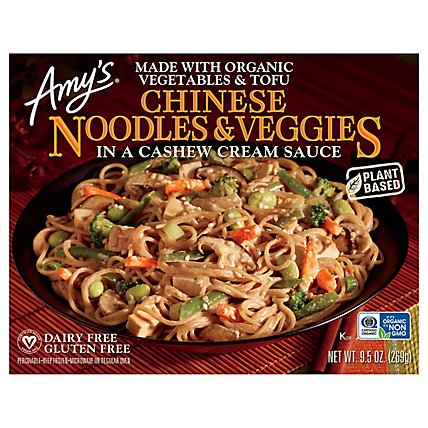 Amy's Chinese Noodles & Veggies in a Cashew Cream Sauce - 9.5 Oz - Image 1