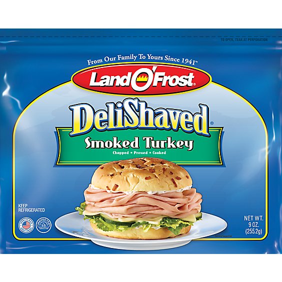 Land O Frost Deli Shaved Smoked Turkey - 9 Oz