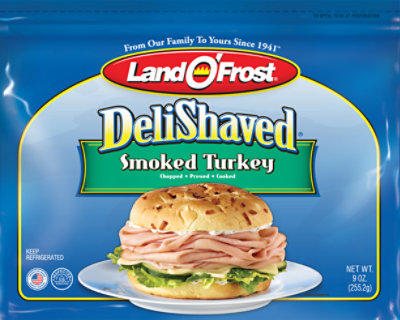 Land O Frost Deli Shaved Smoked Turkey - 9 Oz