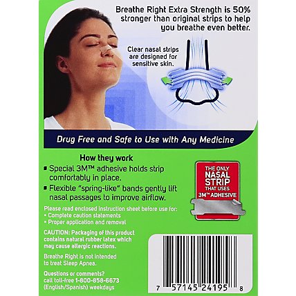 Breathe Right Nasal Strips Extra Clear - 26 Count - Image 4