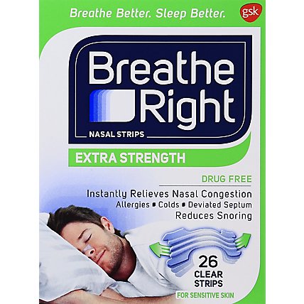 Breathe Right Nasal Strips Extra Clear - 26 Count - Image 2