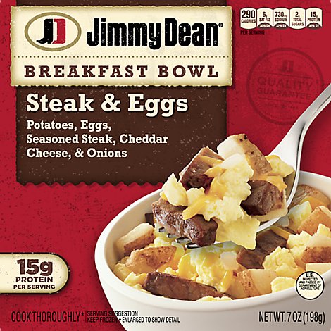 Jimmy Dean Steak Egg & Cheese Breakfast Bowl - 7 Oz