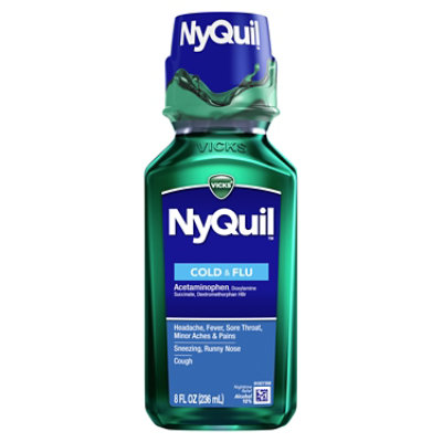 Vicks NyQuil Cold & Flu Relief Nighttime Liquid Original - 8 Fl. Oz. - Image 7