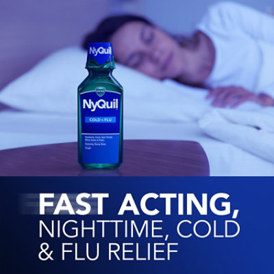 Vicks NyQuil Cold & Flu Relief Nighttime Liquid Original - 8 Fl. Oz. - Image 3