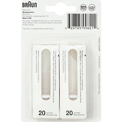 Braun ThermoScan Ear Thermometer Lens Filters LF40 