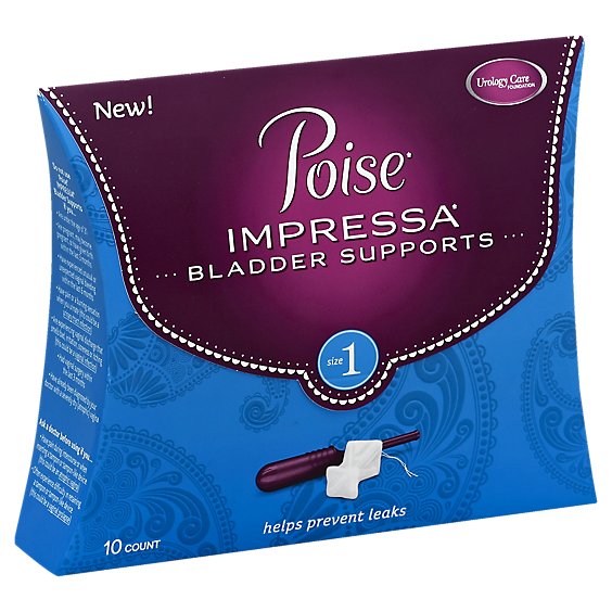 Poise Impressa Bladder Supports Size 1 Up To 8 Hours - 10 Count -  Andronico's