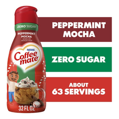 Nestle Coffee mate Zero Sugar Peppermint Mocha Liquid Coffee Creamer - 32 Fl Oz - Image 1