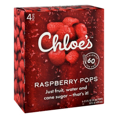 Chloes Pops Raspberry - 4-2.5 Fl. Oz.