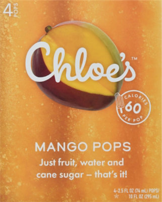 Chloe's Mango Pops - 4-2.5 Fl. Oz. - Image 2