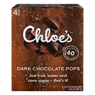 Chloe's Dark Chocolate Pops - 4-2.5 Fl. Oz. - Image 3