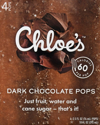 Chloe's Dark Chocolate Pops - 4-2.5 Fl. Oz. - Image 2