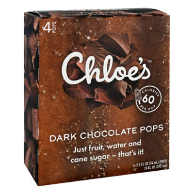 Chloe's Dark Chocolate Pops - 4-2.5 Fl. Oz. - Image 1
