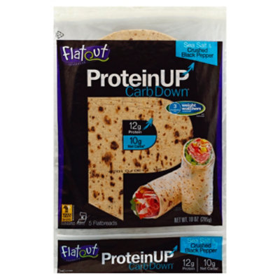Flatout Protein Up Hummus Sea Salt And Pepper 10 Oz Safeway